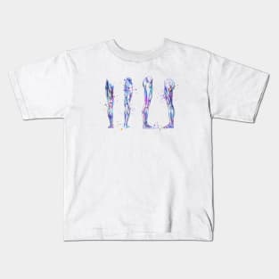 Leg Muscles Colorful Watercolor Anatomy Kids T-Shirt